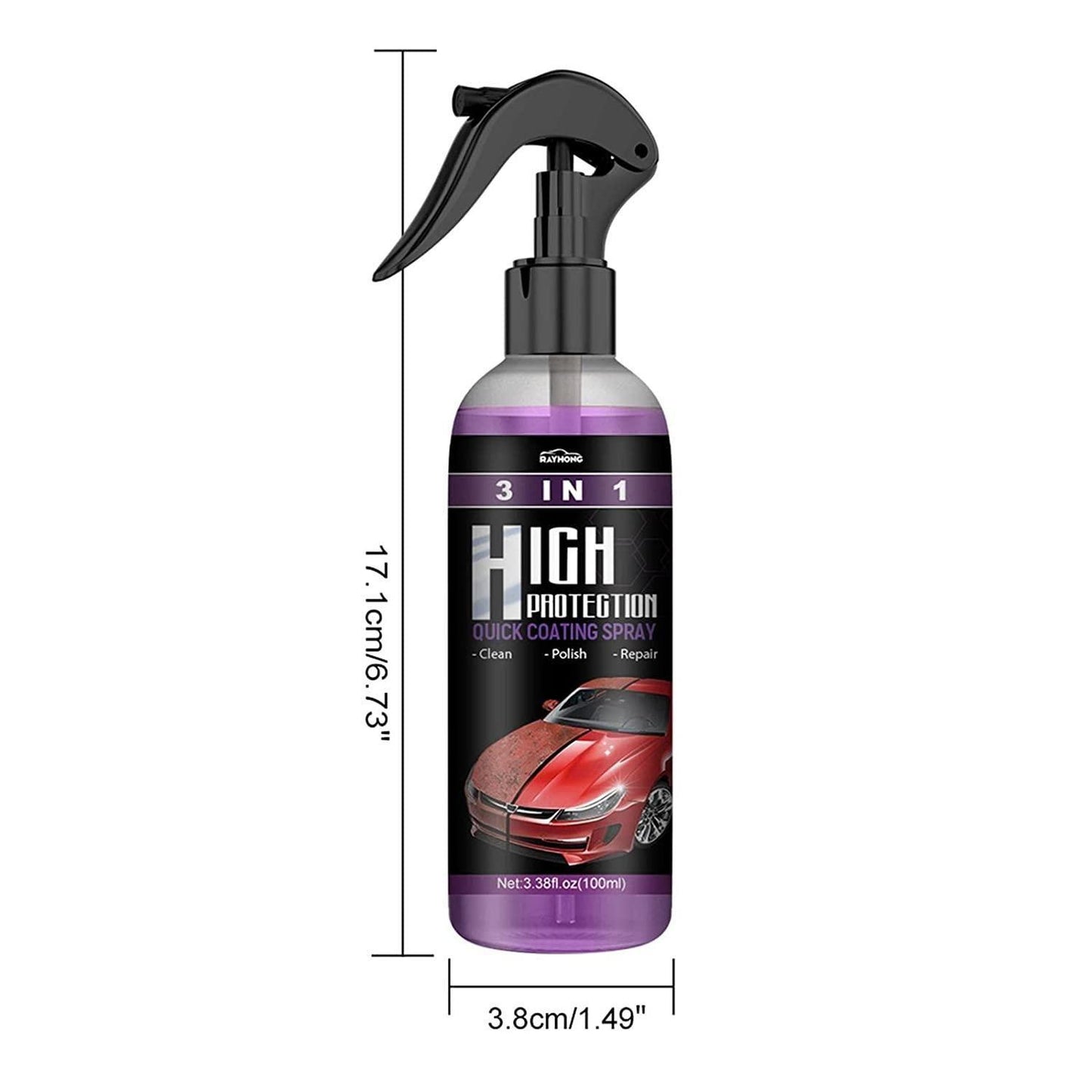 Hydrophobic Polish Nano Coating Agent Car Scratch Spray (Pack of 2)