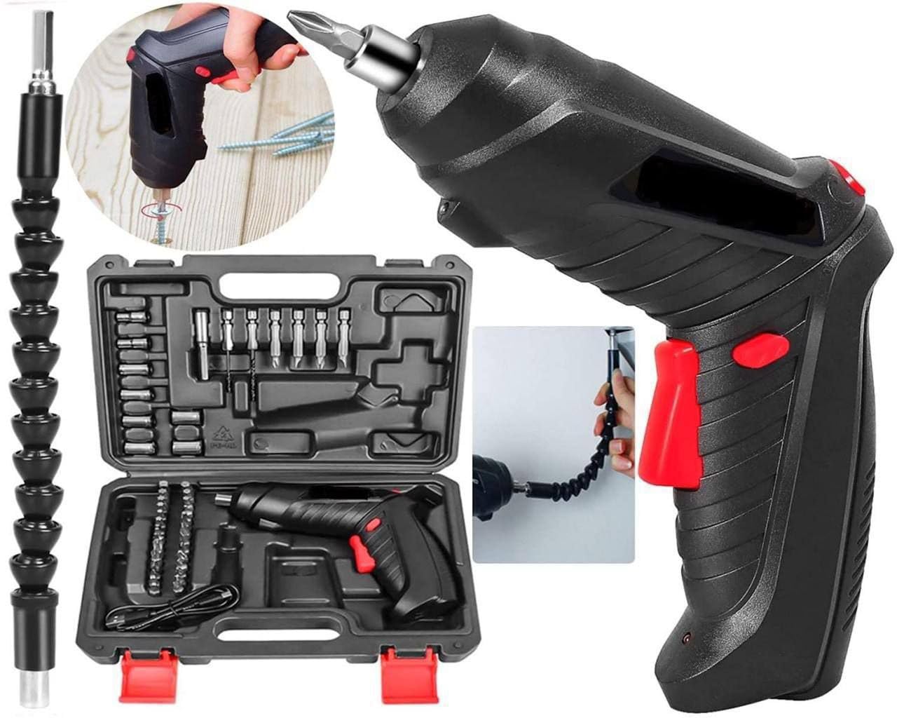 Metal Electric Screwdriver with 47 pcs Screwdriver Bit Set