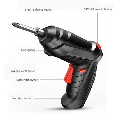 Metal Electric Screwdriver with 47 pcs Screwdriver Bit Set