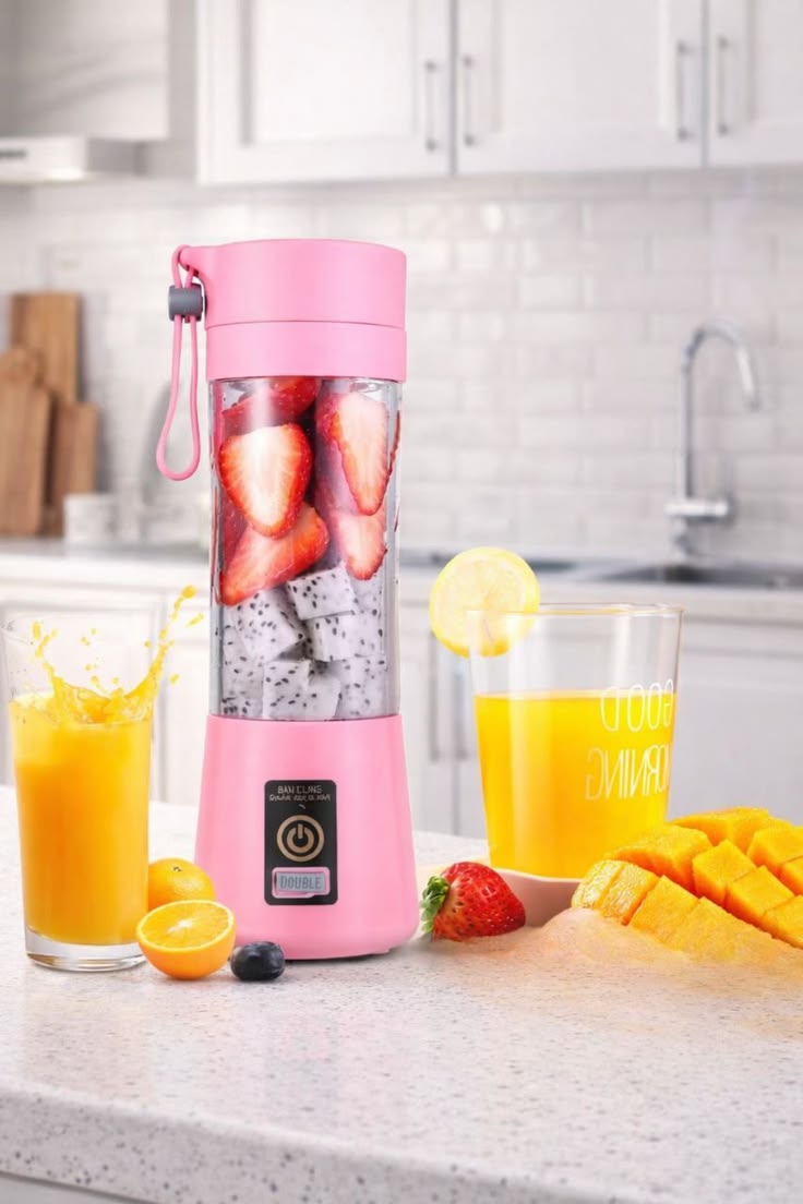 Portable USB Electric Juicer – 6-Blades Protein Shaker Blender Cup (380 ML)