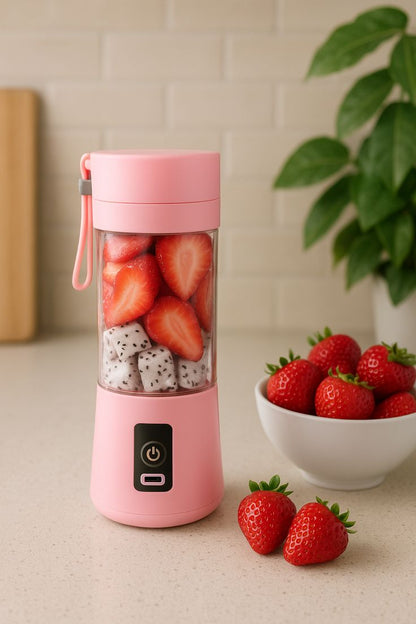 Portable USB Electric Juicer – 6-Blades Protein Shaker Blender Cup (380 ML)