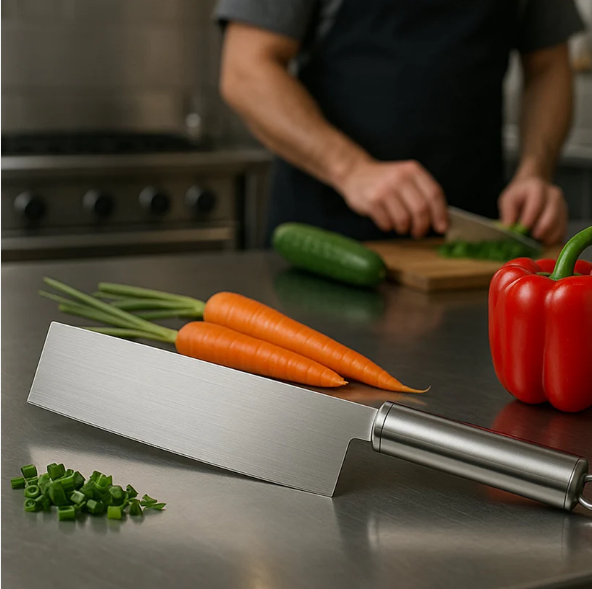 Professional-Grade Stainless Steel Vegetable Cleaver Knife 1 Pc