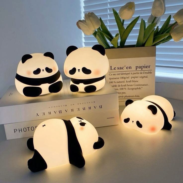 Cute Panda Lamp with 7 colors