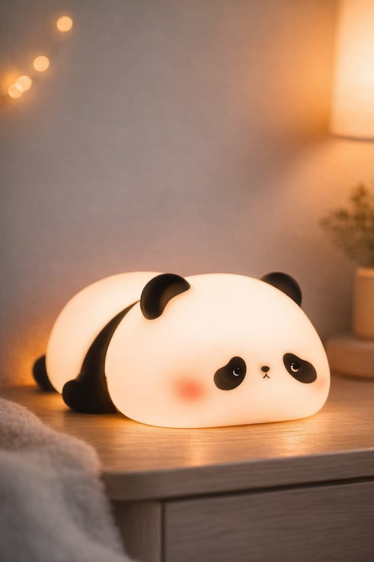 Cute Panda Lamp with 7 colors