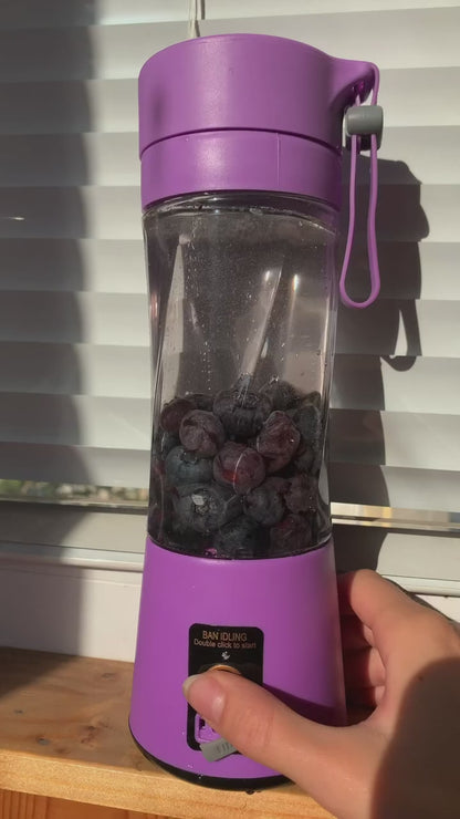Portable USB Electric Juicer – 6-Blades Protein Shaker Blender Cup (380 ML)