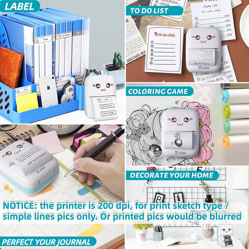 Mini Thermal Printer | Inkless Sticker Printer