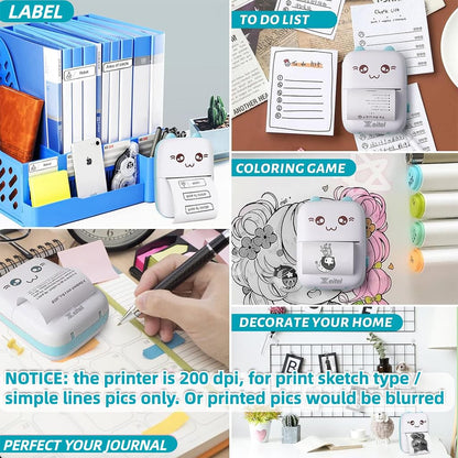 Mini Thermal Printer | Inkless Sticker Printer