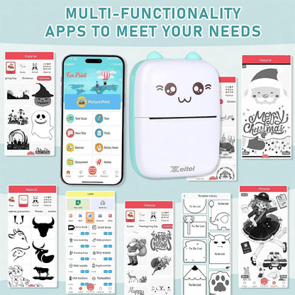 Mini Thermal Printer | Inkless Sticker Printer